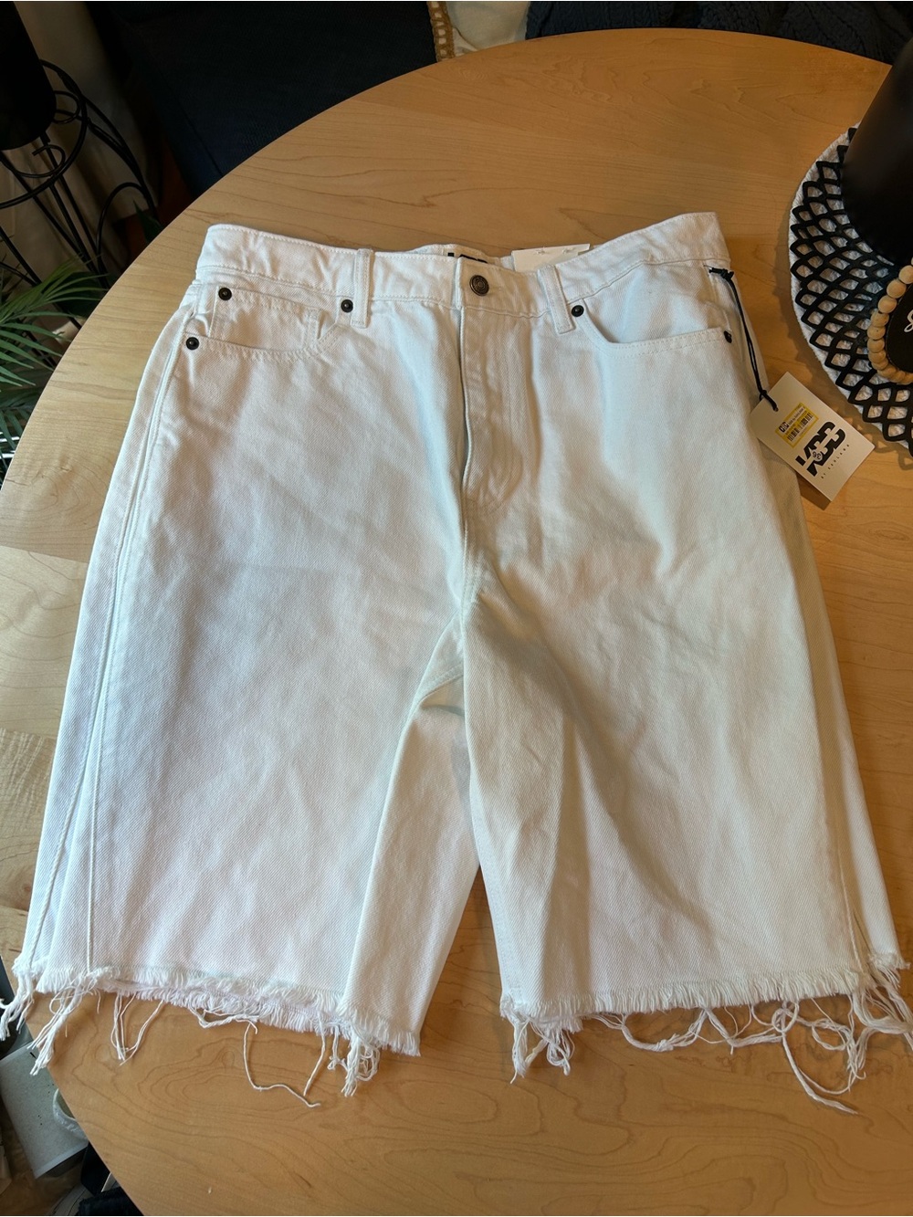 KBB White jean bermuda shorts size 10